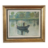 Oil painting on canvas, study work based on Monet.