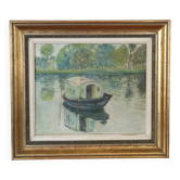 Peinture huile sur toile, travail d'étude selon Monet