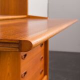 Danish vintage teak bookcase with a hidden desk, 1960s