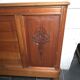 Art Deco walnut headboard