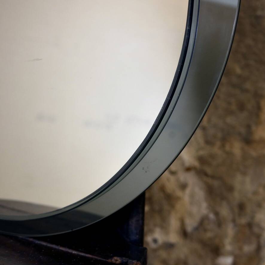 Large oval mirror by Veca, Italy, 1970s