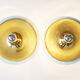 Pair of gold space-age wall lamps flush light gold sölken leuchten germany