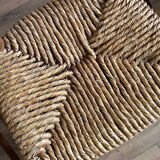 4 chaises Art Populaire en bois et paille