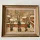 Oil on canvas painting "snow in Paris" signed Darvill 1958
