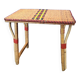 Bout de canapé, table appoint, tabouret rotin vintage 1970 style Bagatelle