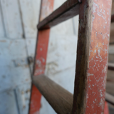 Wooden workshop folding stepladder