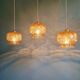 Vintage amber glass pendant (5 available), 1960s-70s
