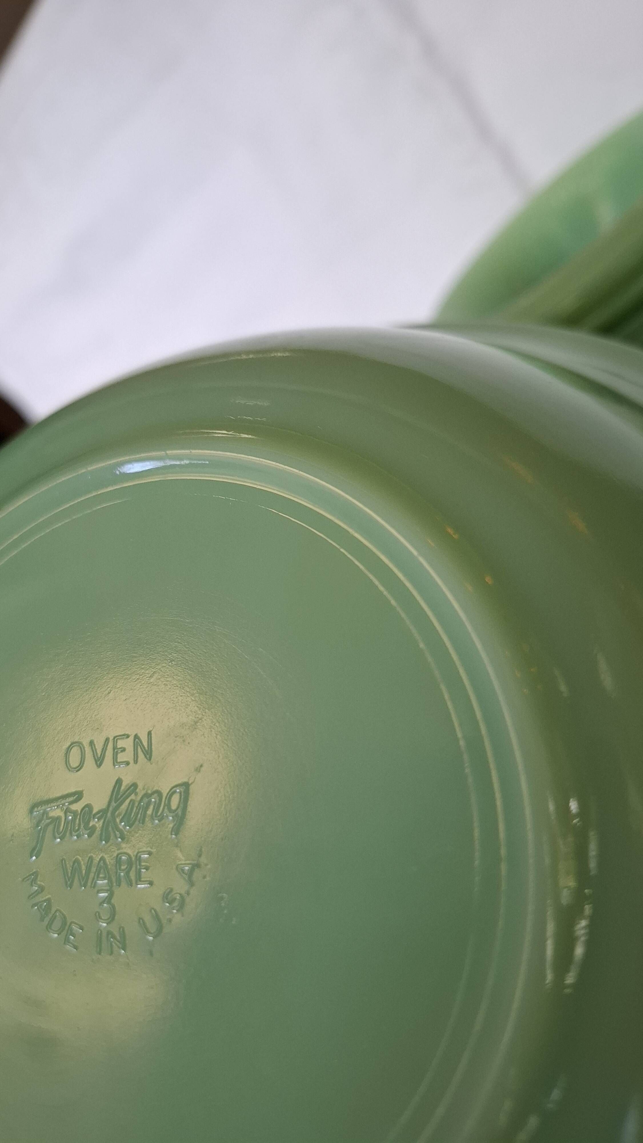 Rare 1950s Fire-King Jadeite "Jane Ray" Dinner & Coffee Service - 32-Pieces