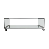 Coffee table in glass and chrome of Pierangelo Galotti for Galotti & Radice 1975