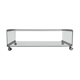 Table basse en verre et chrome de Pierangelo Galotti pour Galotti & Radice 1975