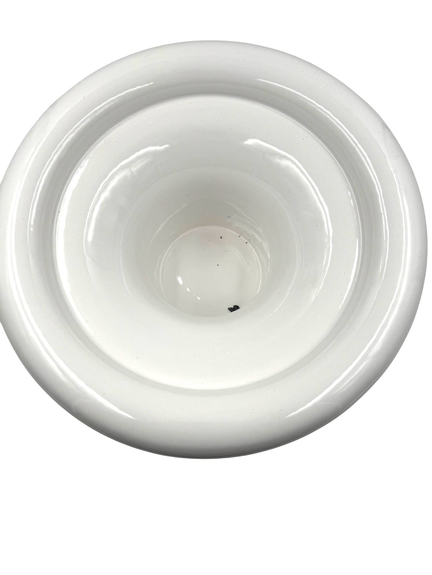 Roberto Arioli, vase en céramique blanche de l'ère spatiale, Gabbianelli Italie ca. 1970