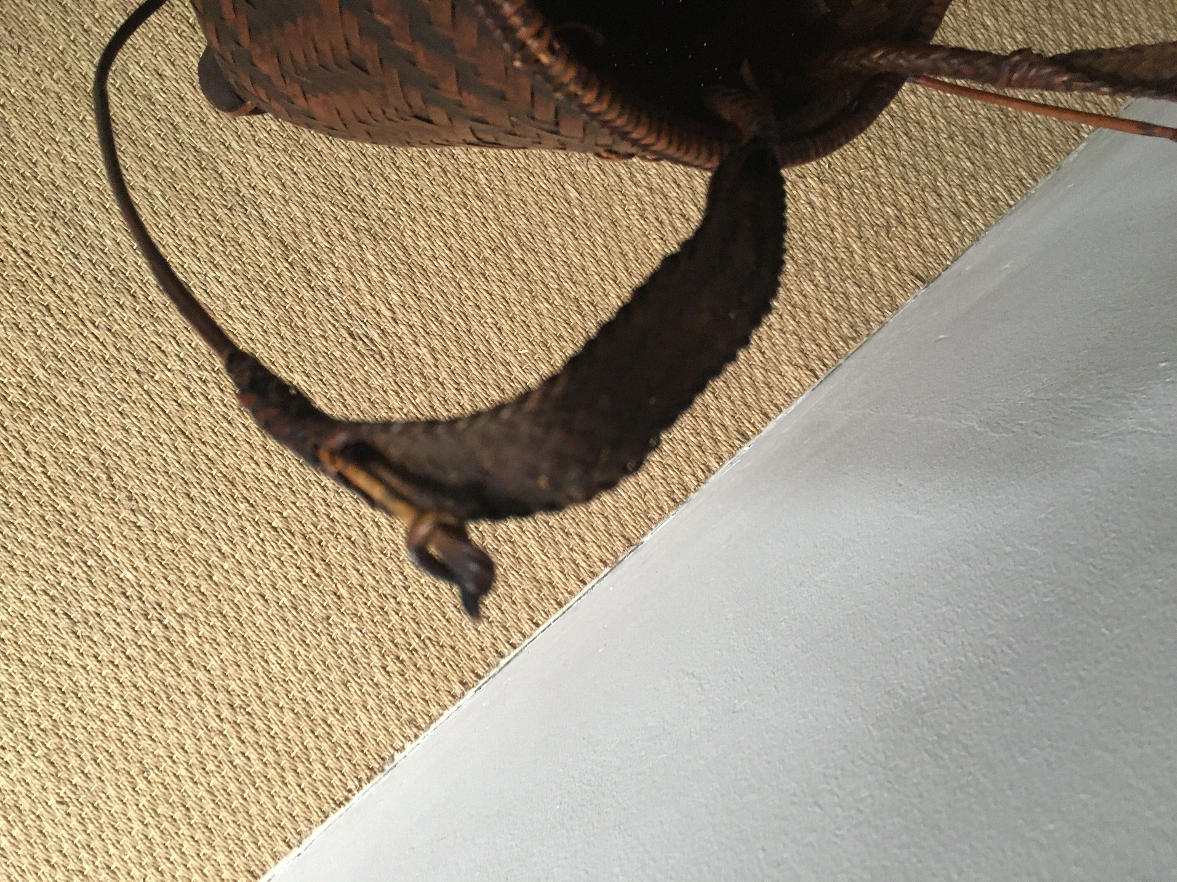 Ancient Japanese woven bamboo basket