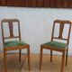 Lot de 2 chaises en bois et velours vert