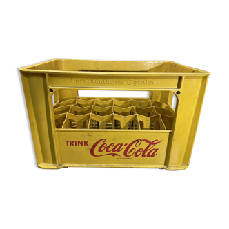 Ancien casier caisse 24 bouteilles coca cola, " trink coca cola " , allemande