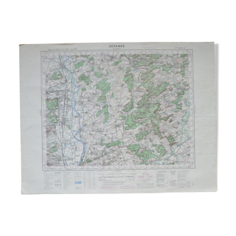 Vintage map of Uckange