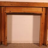 Transitional style beechwood fireplace mantel - 19th century