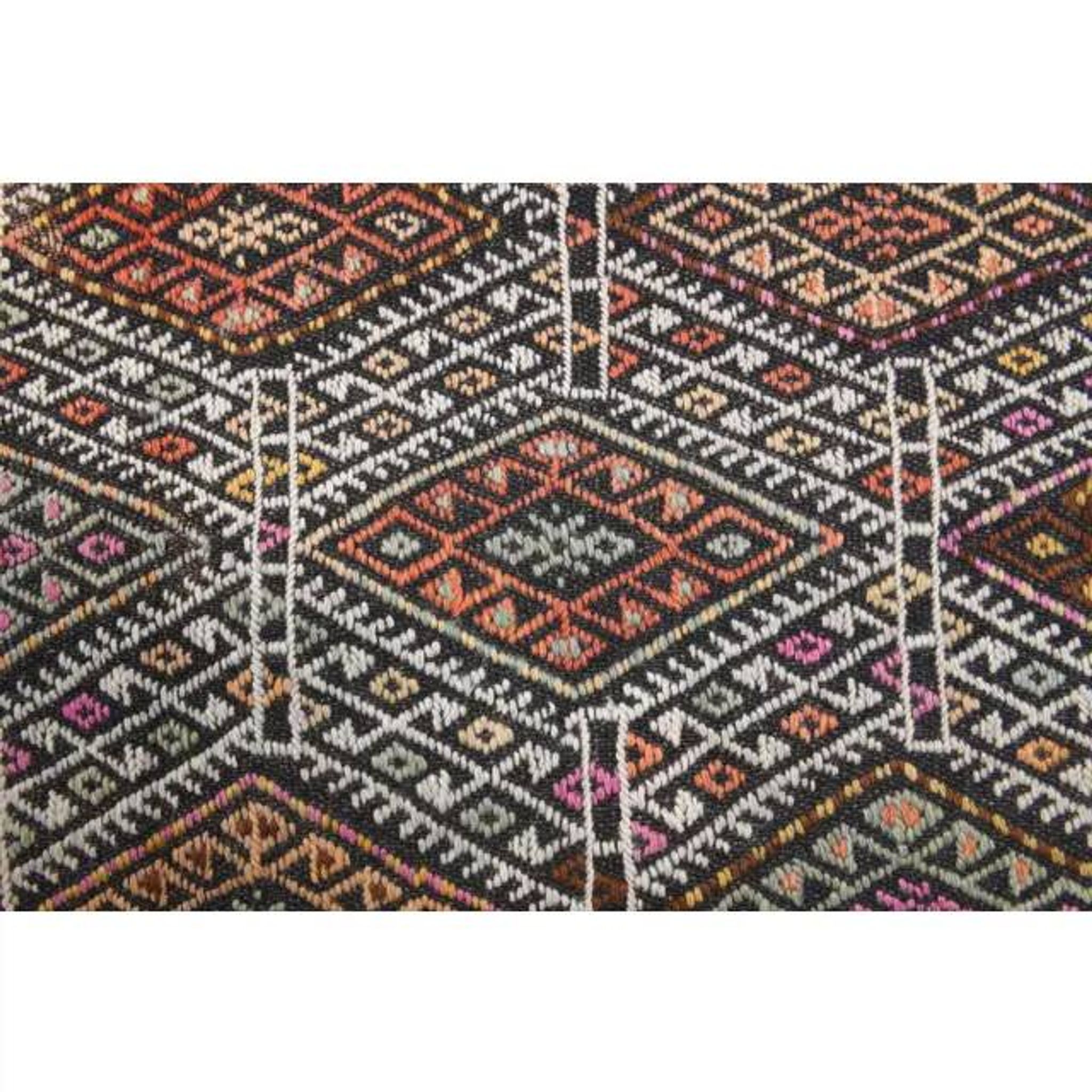 Vintage Turkish Oushak Handmade Wool Cotton Beige Kilim Runner Rug 91x224