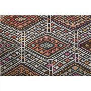 Vintage Turkish Oushak Handmade Wool Cotton Beige Kilim Runner Rug 91x224