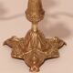 Pair of 5-burner bronze candlesticks
