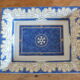 Empty pocket ashtray Christofle porcelain Oceana Blue Aida