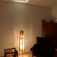 Lampe de sol en sisal et teck par Temde