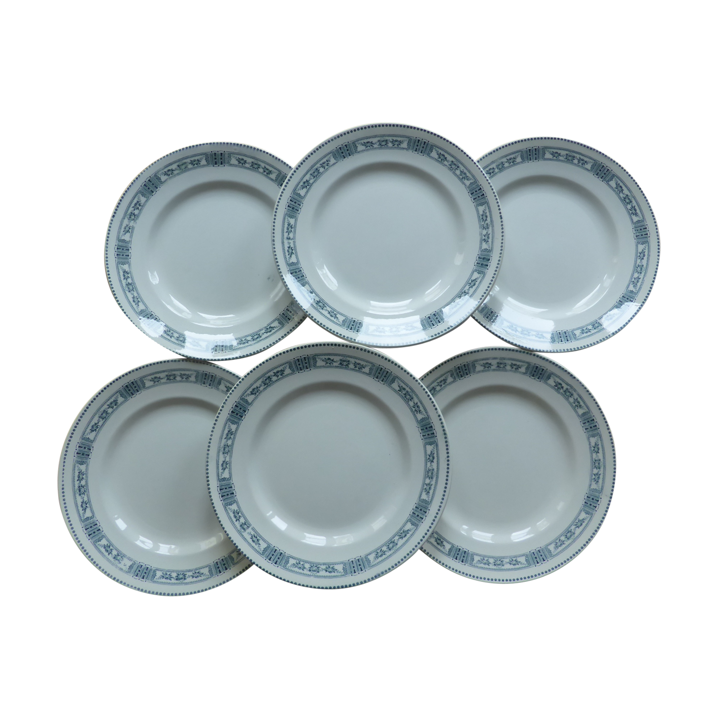 6 flat plates in iron earth Moulin des Loups model Pasteur