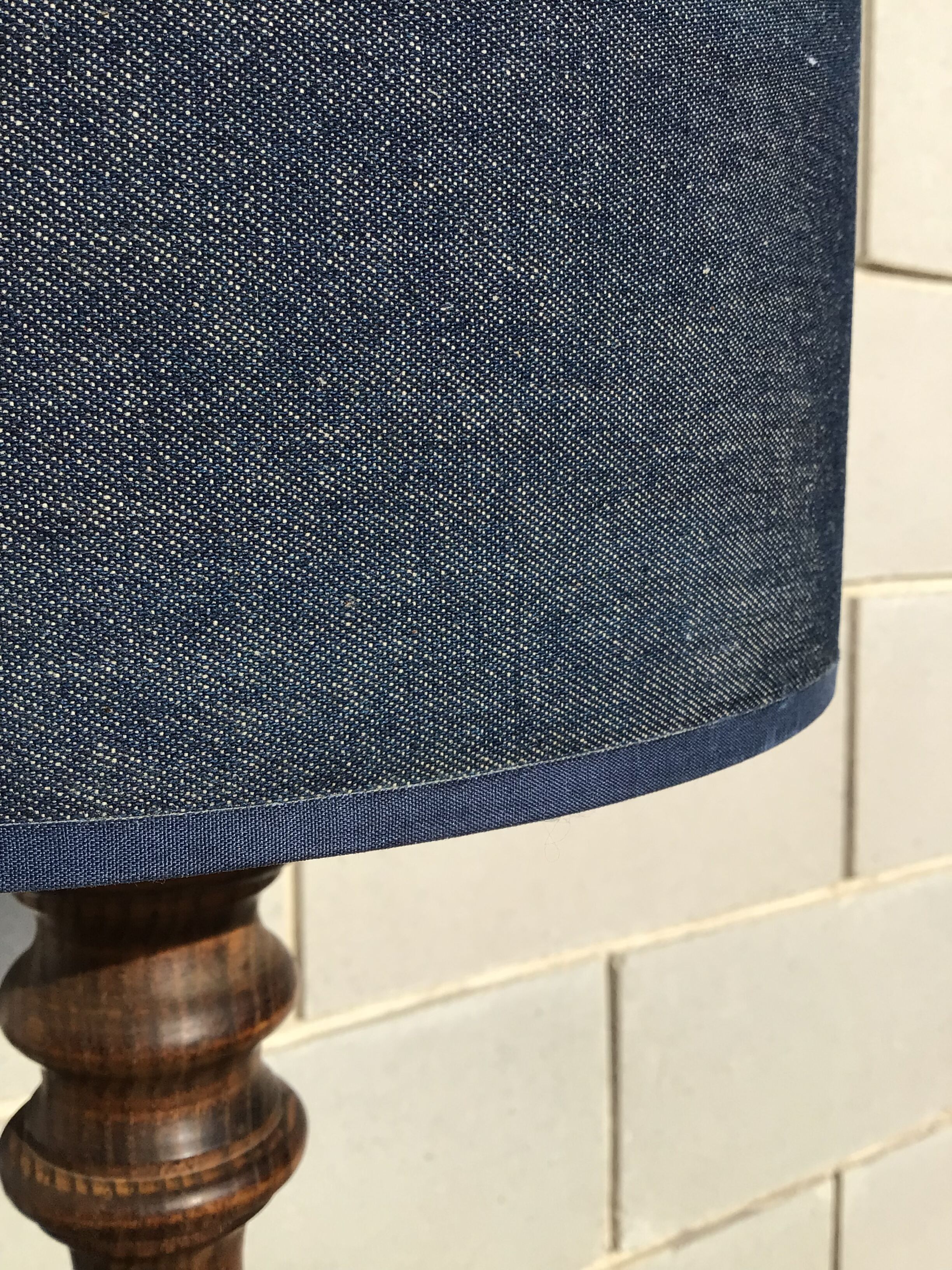 Solid wood lamp lampshade denim