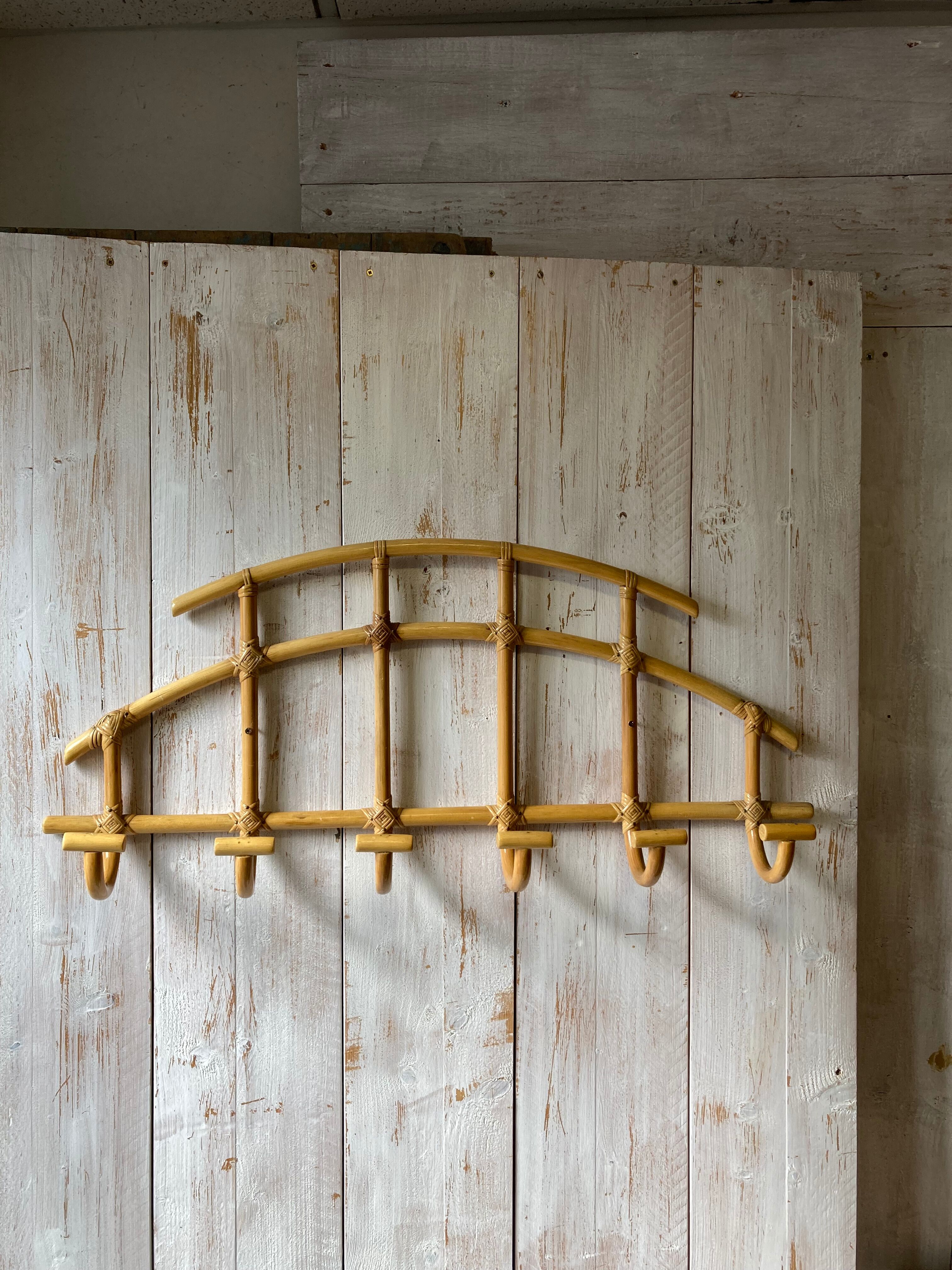 Vintage rattan hook