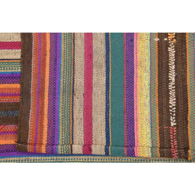 Vintage Turkish Oushak Handmade Wool Cotton Beige Kilim Area Rug 167x231