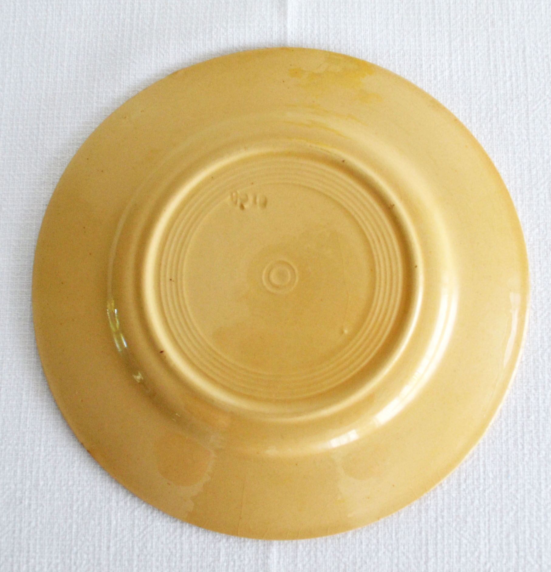 4 old flowered iron earth dessert plates