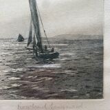 Original painting engraving Rowland Langmaid (1897/1956) "In the Path of the Sun"