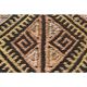 1970s vintage Turkish Oushak handmade wool cotton beige runner rug 185x212
