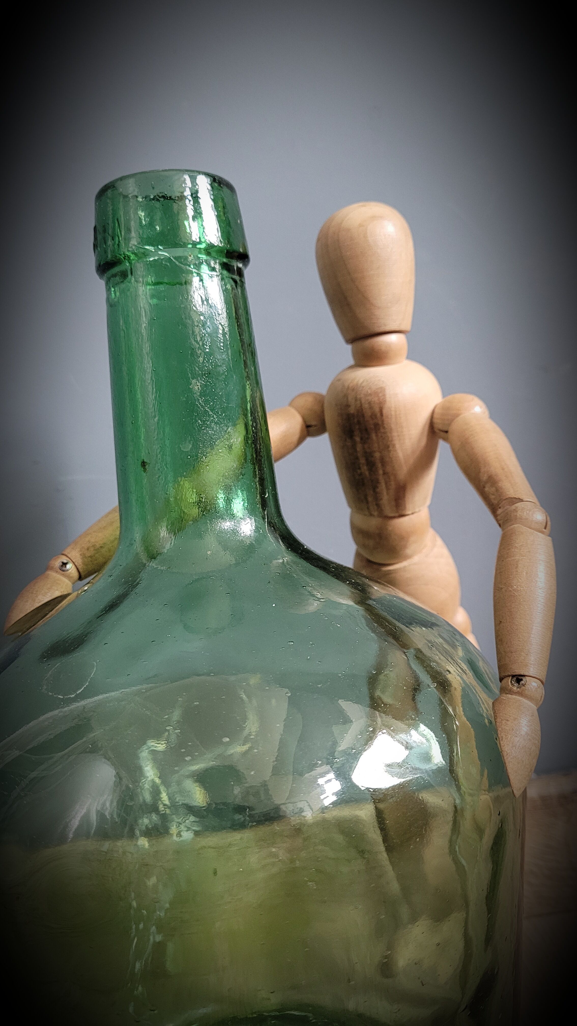 Dame-jeanne 3L verte droite