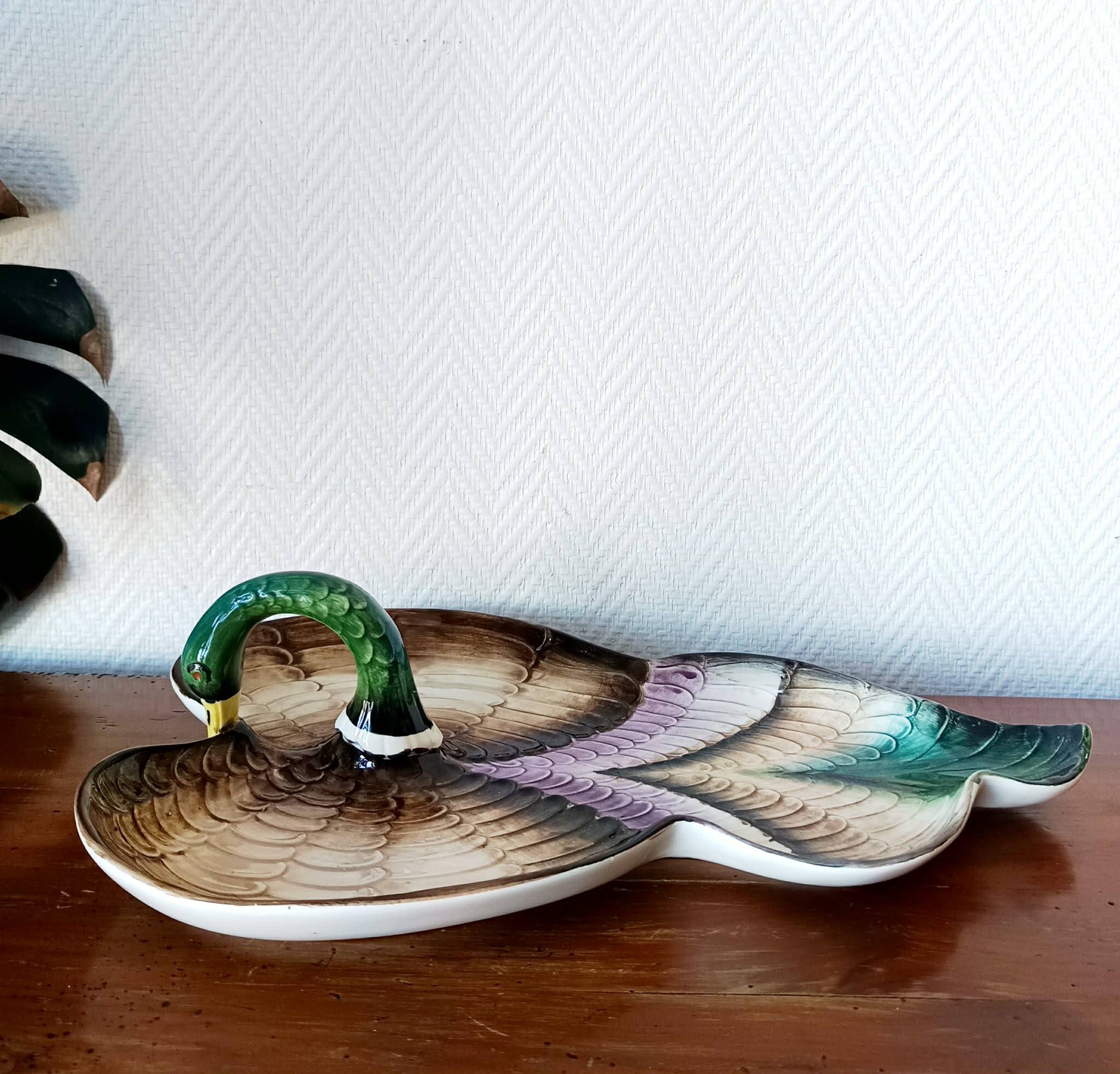 Vintage ceramic duck plate