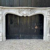 Remarkable Louis XV Style Fireplace, In Carrara Marble Circa 1880