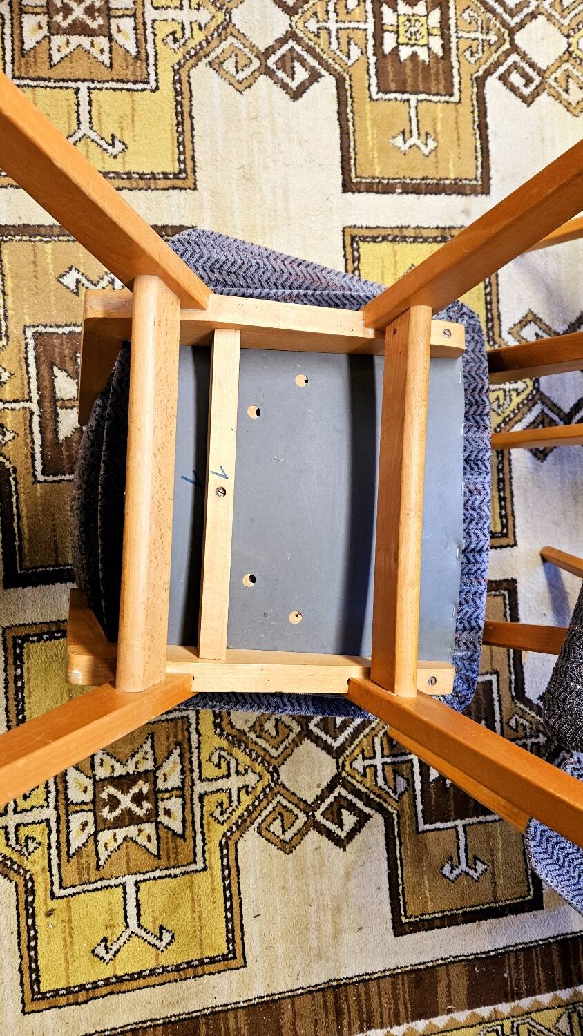 Set of 4 vintage 1960s Scandinavian chairs