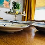 Earthenware plates with carp pattern
