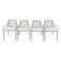 Set of 4 identical Space Age White Garden Chairs from the 70s
