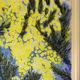 Mimosa 2024, tableau impressioniste, pastel