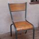 Metal and wood office chair