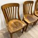3 administration chairs in solid oak