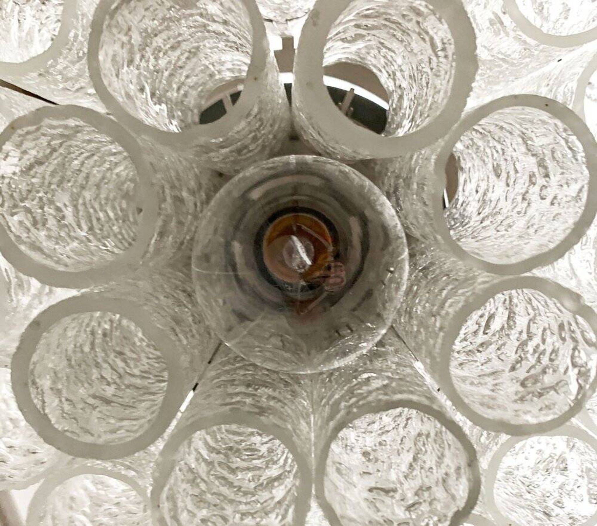 Lampe Plafonnier en Verre Allemande du Milieu du Siècle par Doria Leuchten, années 1960