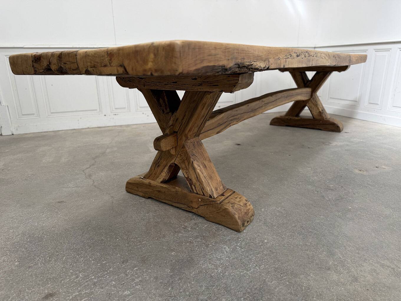 Oak table, monastery-style table.