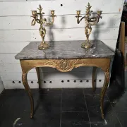 Console/centre table in Louis XV style, gilded, 19th century.