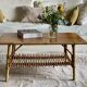 Vintage rattan coffee table