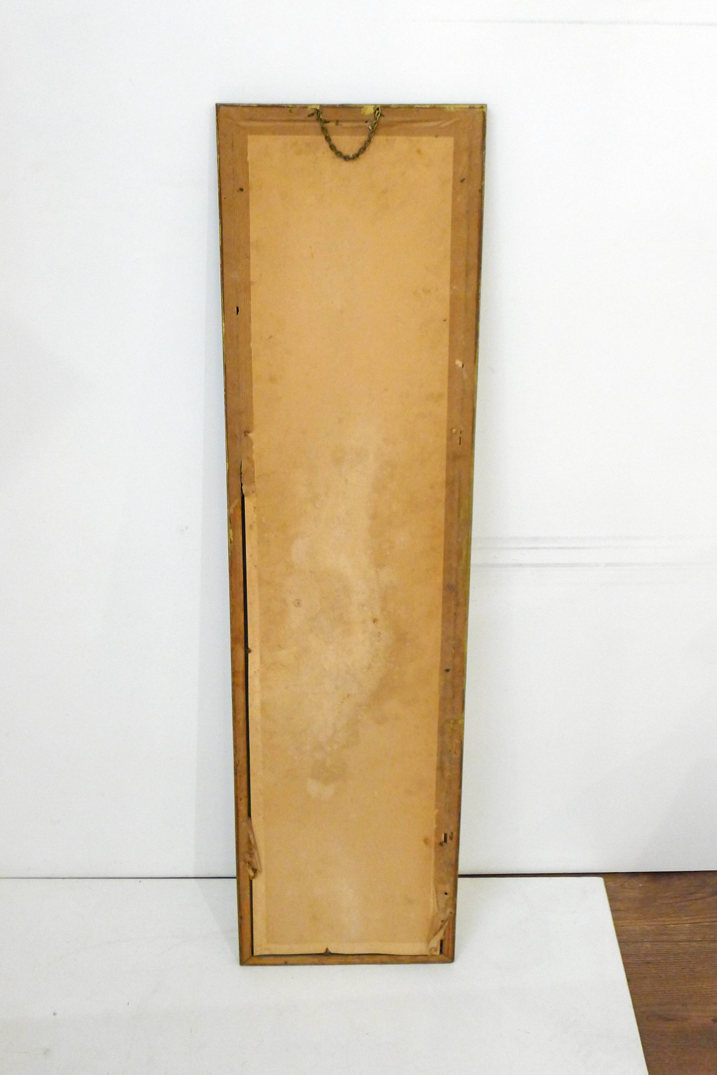 Large elongated gilded mirror