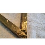 Arlus pair of wall sconces in gilt bronze and opaline glass, 1950