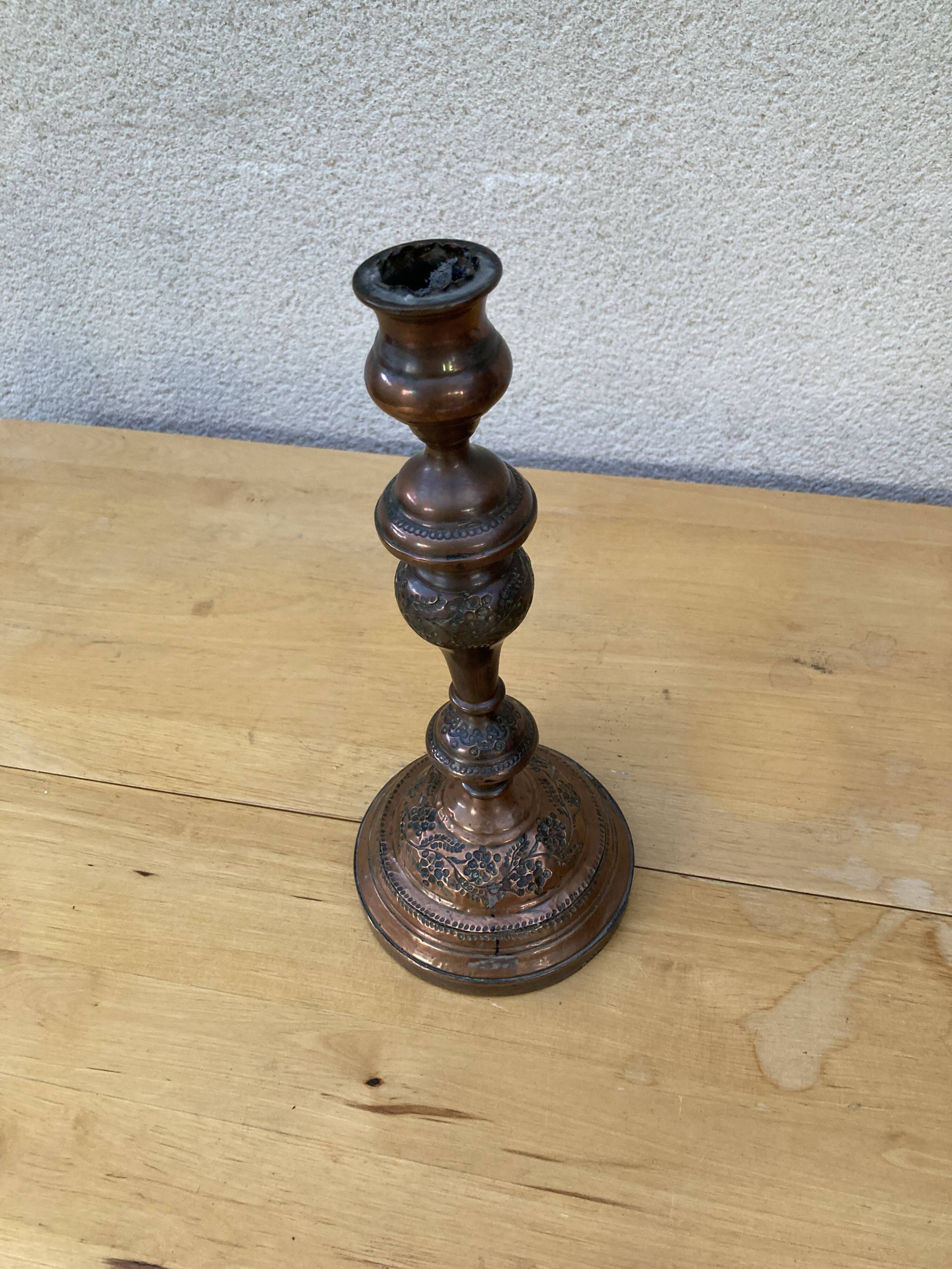 Copper candlestick