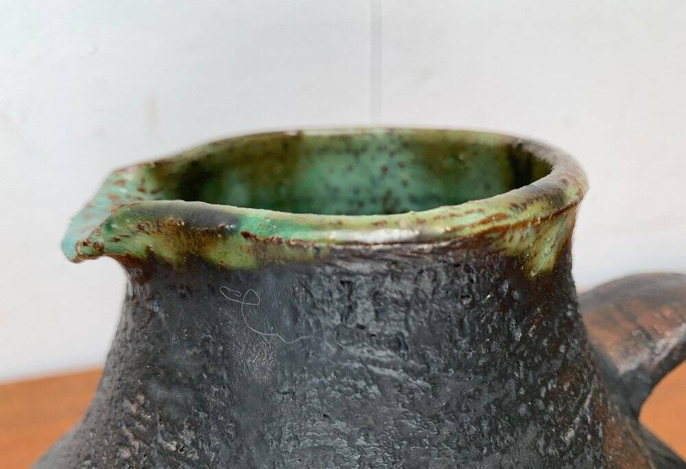 Large Vase Carafe from Brutalist Studio Mid-Century by Gerhard Liebenthron, Germany, 1960s