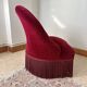 Burgundy velvet armchair – tufted – timeless charm